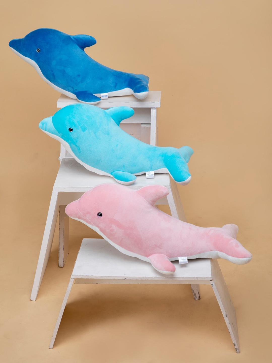 

lAZY BABY Kids Dolphin Skin-Friendly Soft Toy, Blue
