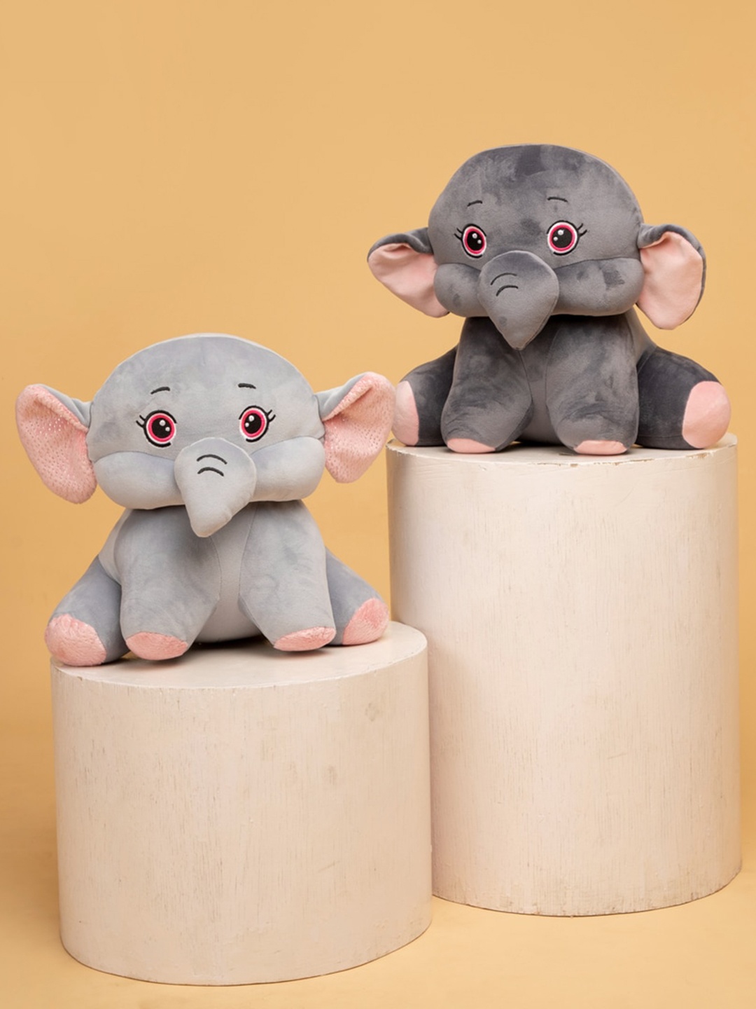 

lAZY BABY Kids Super Soft Velvet Innocent Elephant Toy, Grey