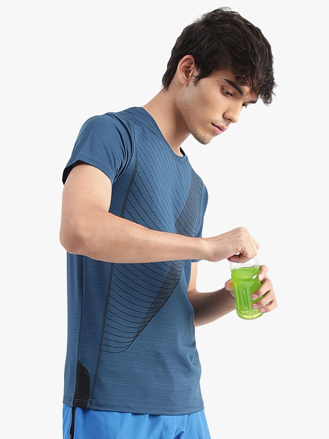 

Virgio Geometric Printed T-shirt, Teal