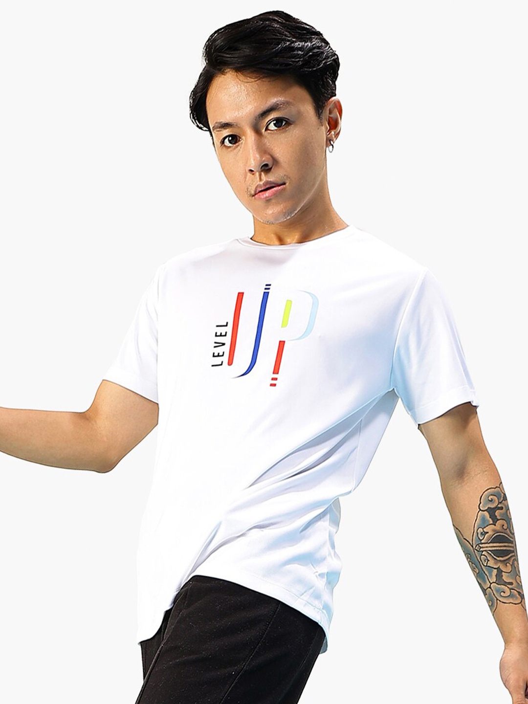 

Virgio Typography Printed Round Neck Regular T-shirt, White