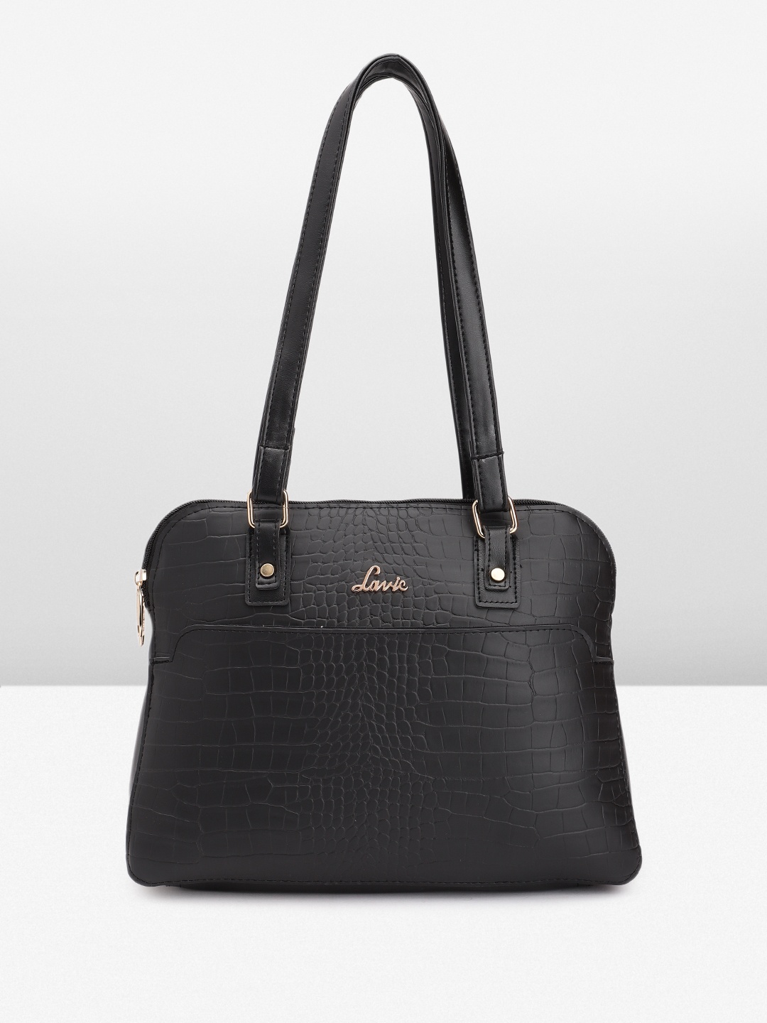 

Lavie Crocodile Textured Structured Shoulder Bag, Black
