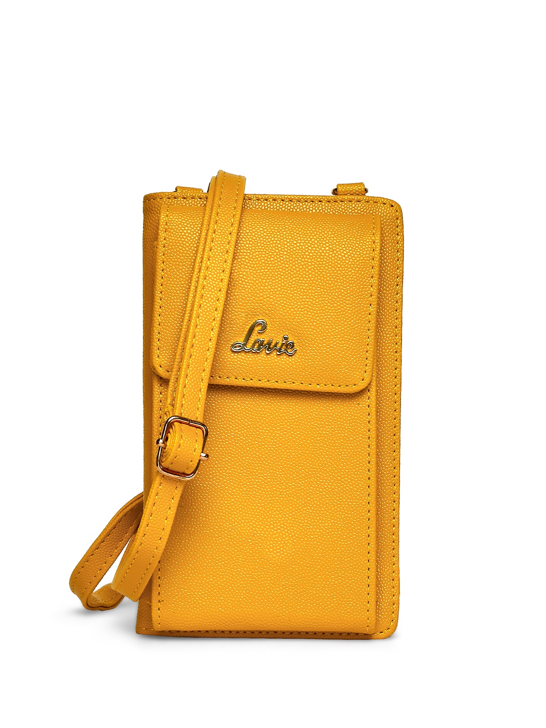 

Lavie Women Abstract Textured Two Fold Wallet, Yellow