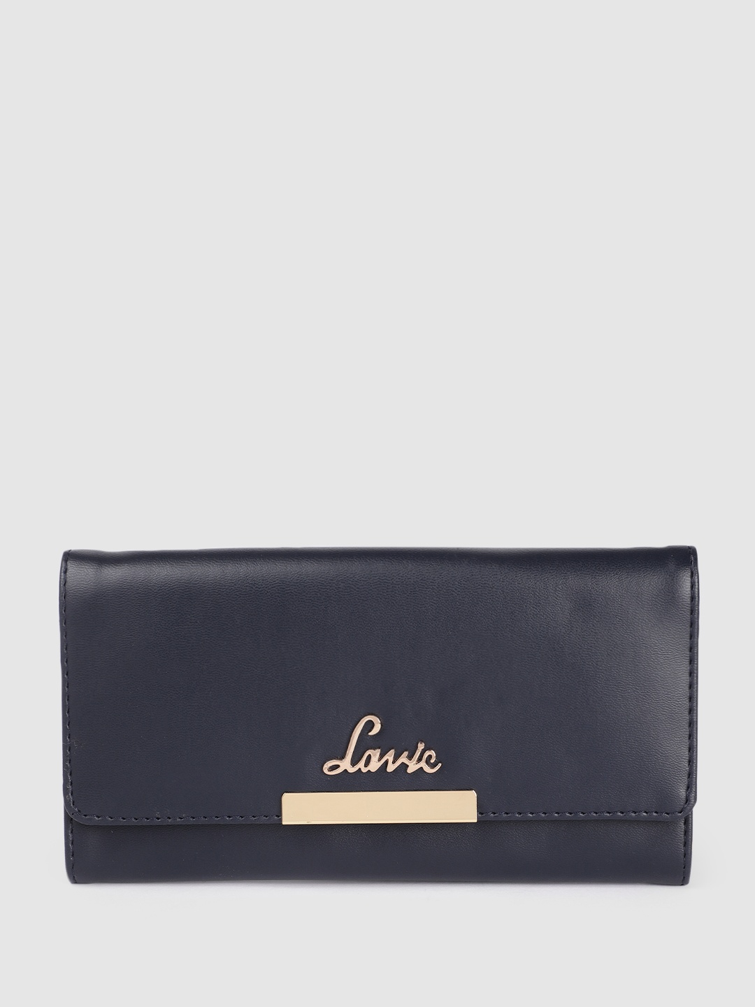 

Lavie Women Solid Three Fold Wallet, Navy blue