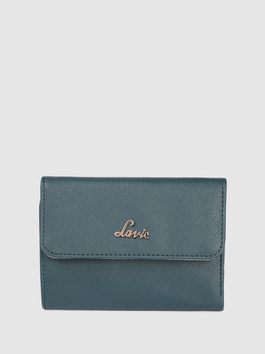 

Lavie Women Solid Three Fold Wallet, Green