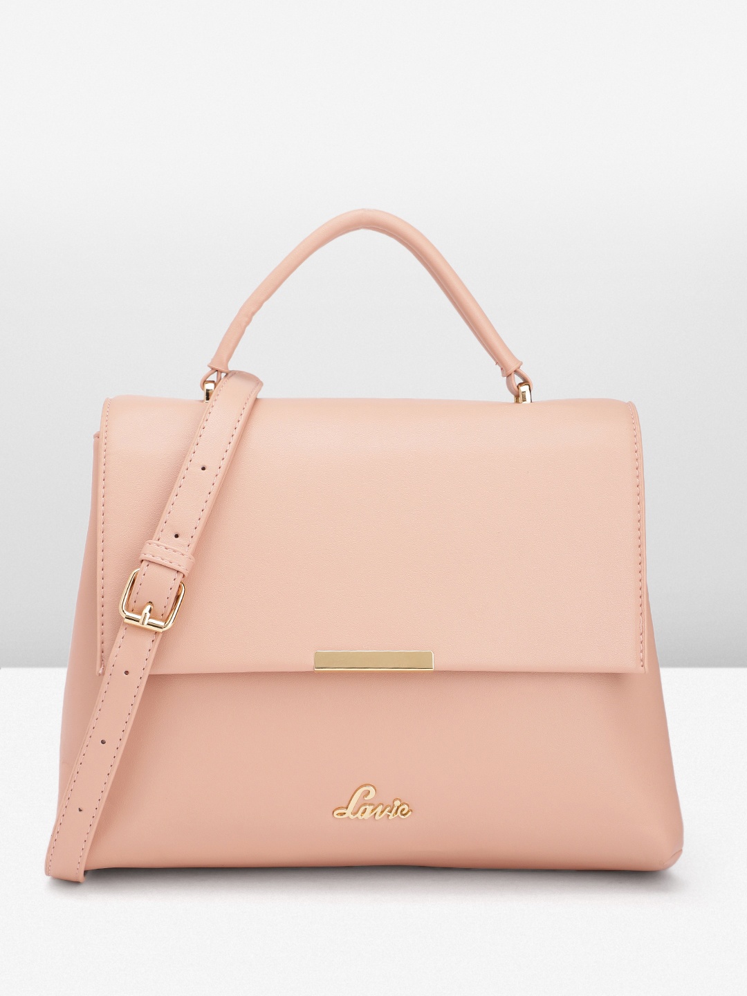 

Lavie Solid Structured Satchel, Pink