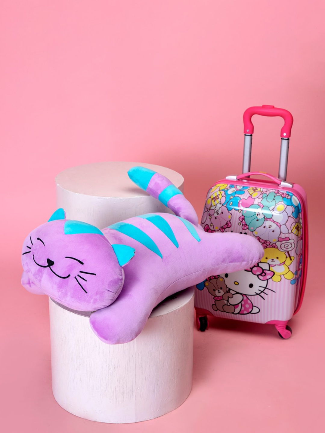 

lAZY BABY Kids Velvet The Quirky Cat Super Soft Toy, Purple