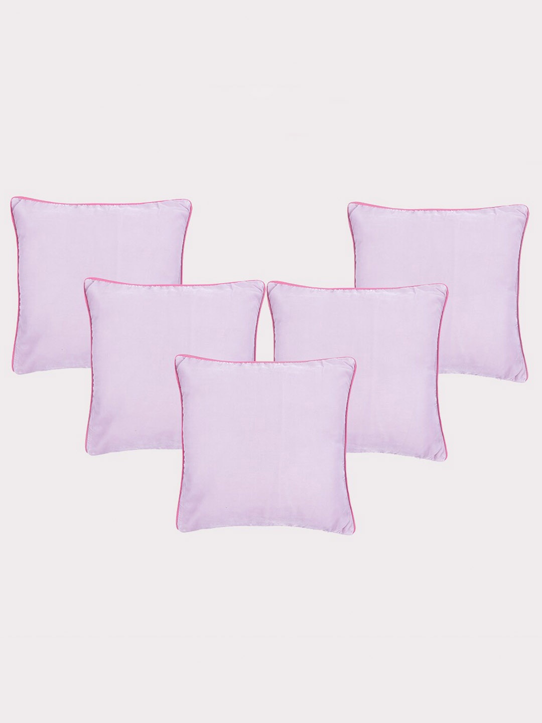 

OUSSUM Pink & Red 5 Pieces Velvet Square Cushion Covers