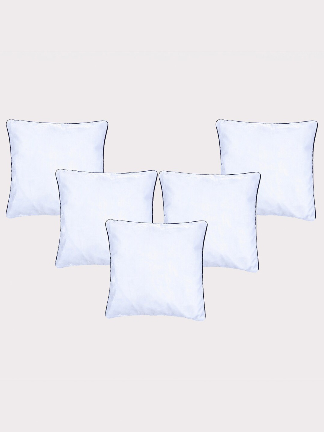 

OUSSUM White & Black 5 Pieces Velvet Square Cushion Covers