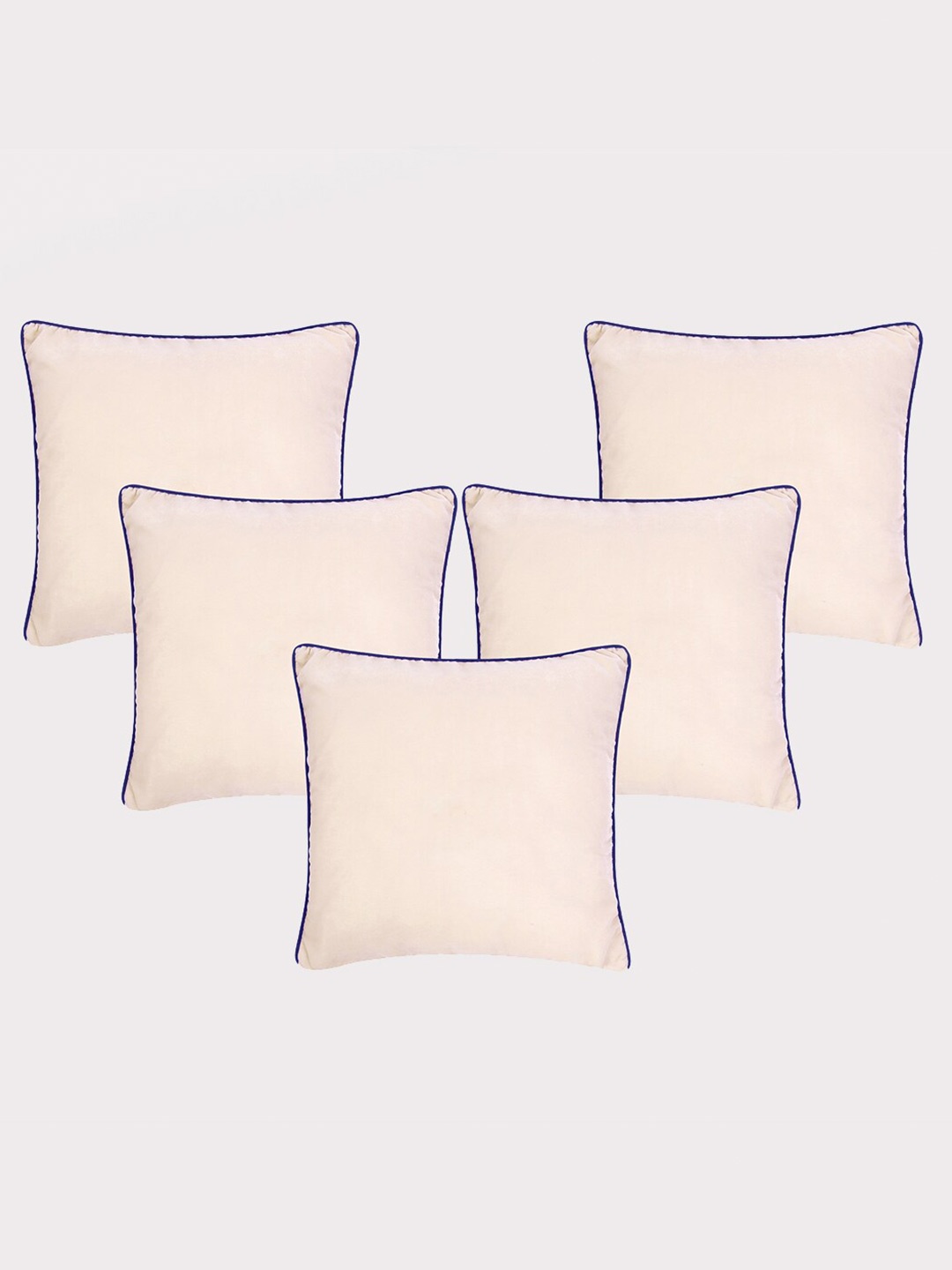 

OUSSUM Pink & Blue 5-Pieces Velvet Square Cushion Covers