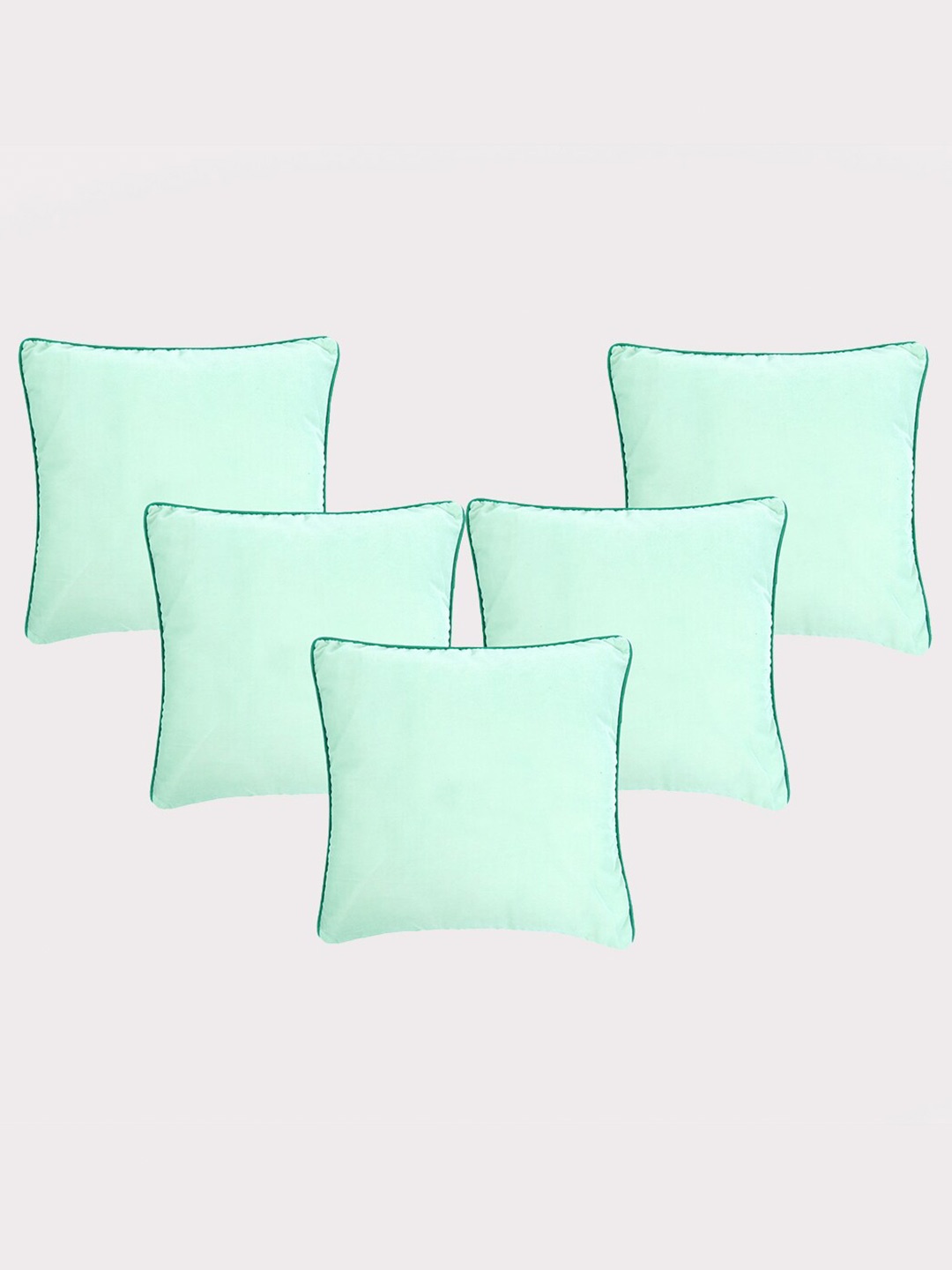 

OUSSUM Green 5-Pieces Velvet Square Cushion Covers