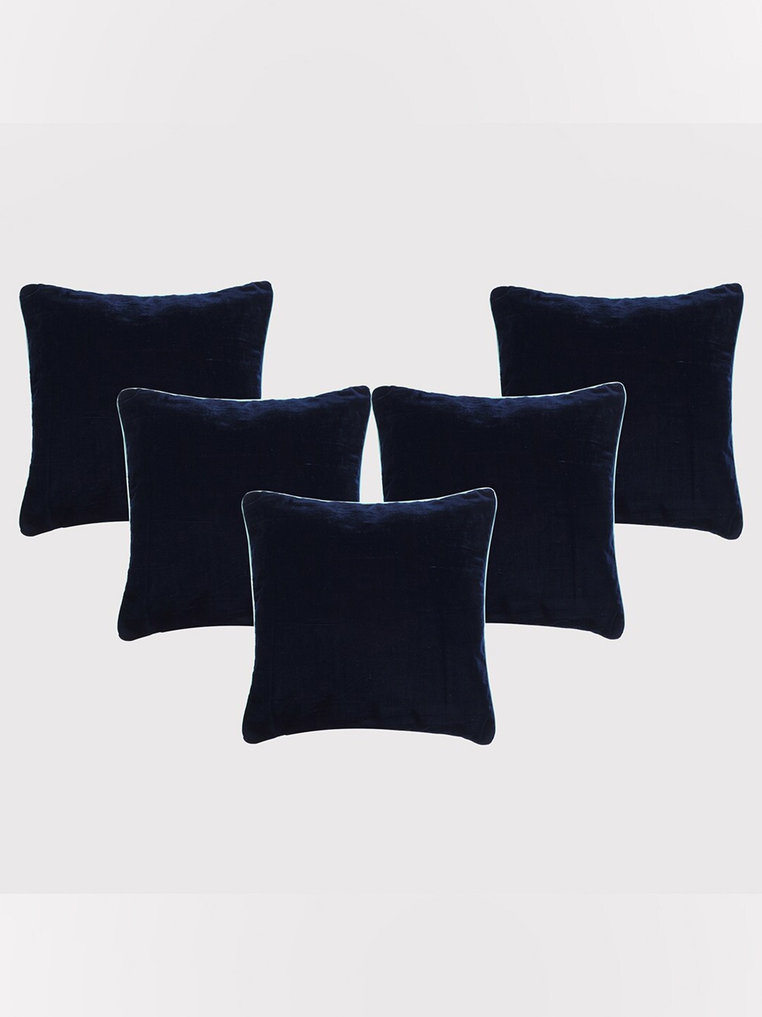 

OUSSUM Navy Blue 5 Pieces Velvet Square Cushion Covers