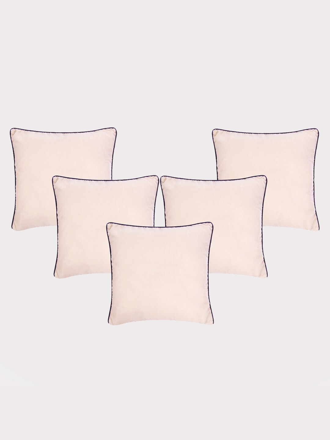 

OUSSUM Pink & Blue 5 Pieces Velvet Square Cushion Covers
