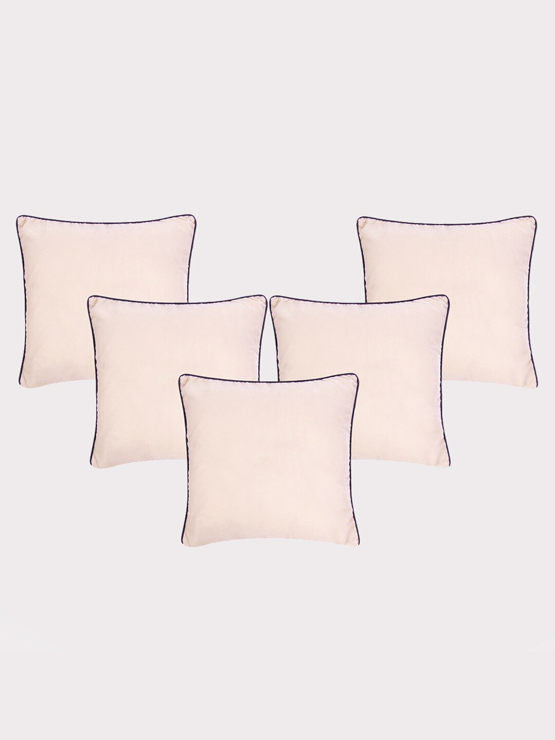 

OUSSUM Pink & Blue 5 Pieces Velvet Square Cushion Covers