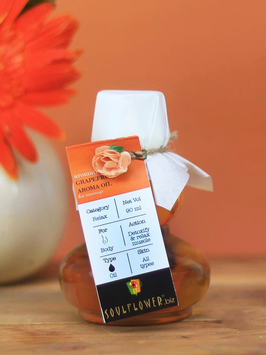 

Soulflower Grapefruit Anti Cellulite Aroma Massage Oil, Yellow