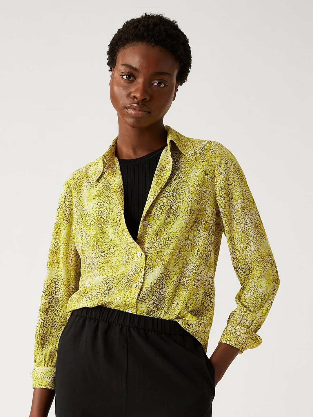 

Marks & Spencer Abstract Printed Casual Shirt, Yellow