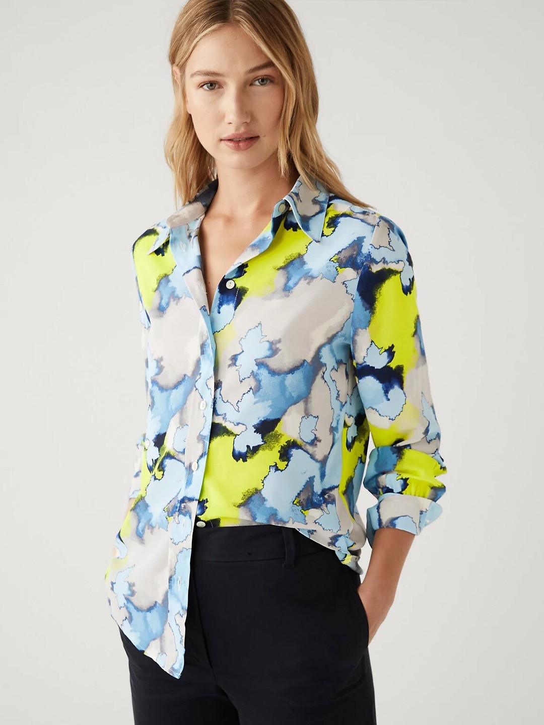 

Marks & Spencer Abstract Printed Casual Shirt, Blue