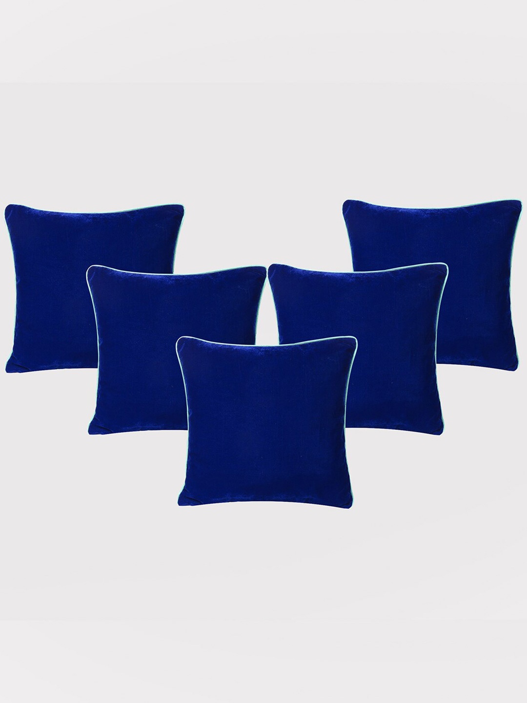 

OUSSUM Blue 5 Pieces Velvet Square Cushion Covers