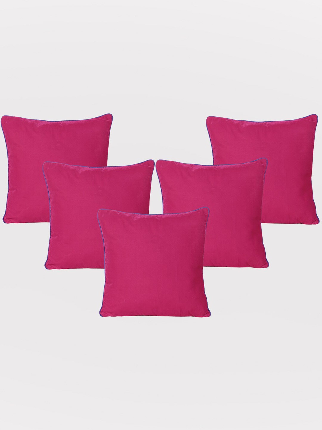 

OUSSUM Pink & Purple 5 Pieces Velvet Square Cushion Covers