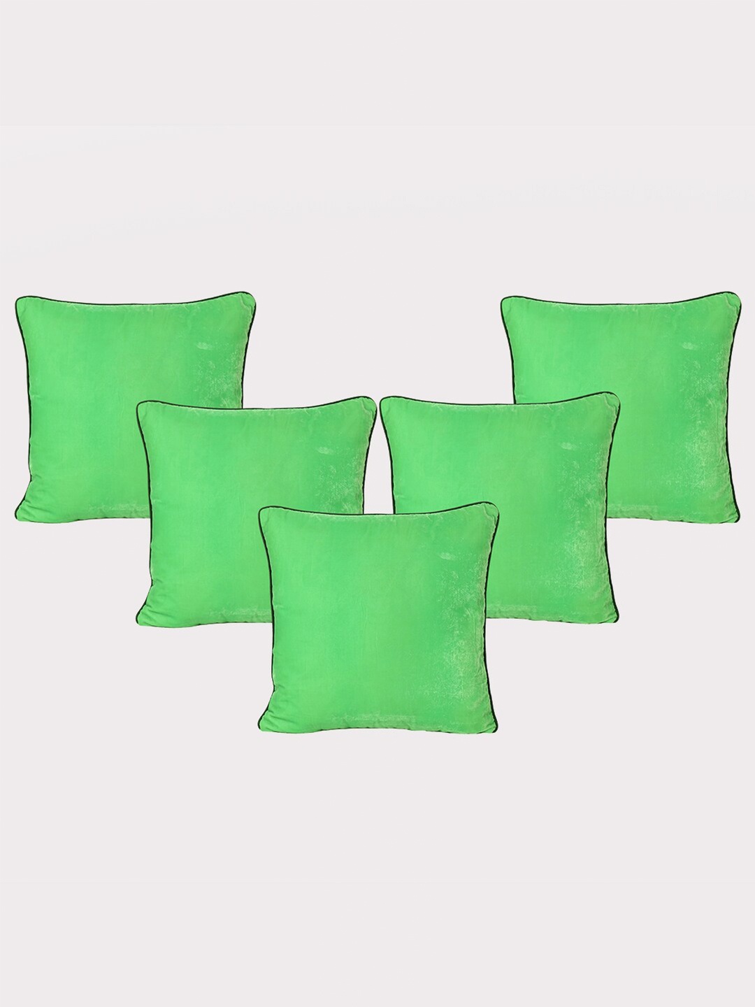 

OUSSUM Green 5 Pieces Velvet Square Cushion Covers