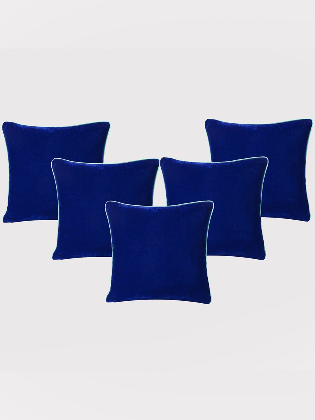 

OUSSUM Blue 5 Pieces Velvet Square Cushion Covers