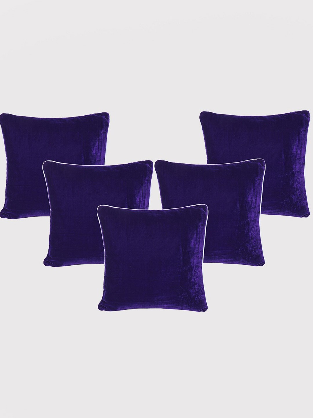 

OUSSUM Purple 5 Pieces Velvet Square Cushion Covers
