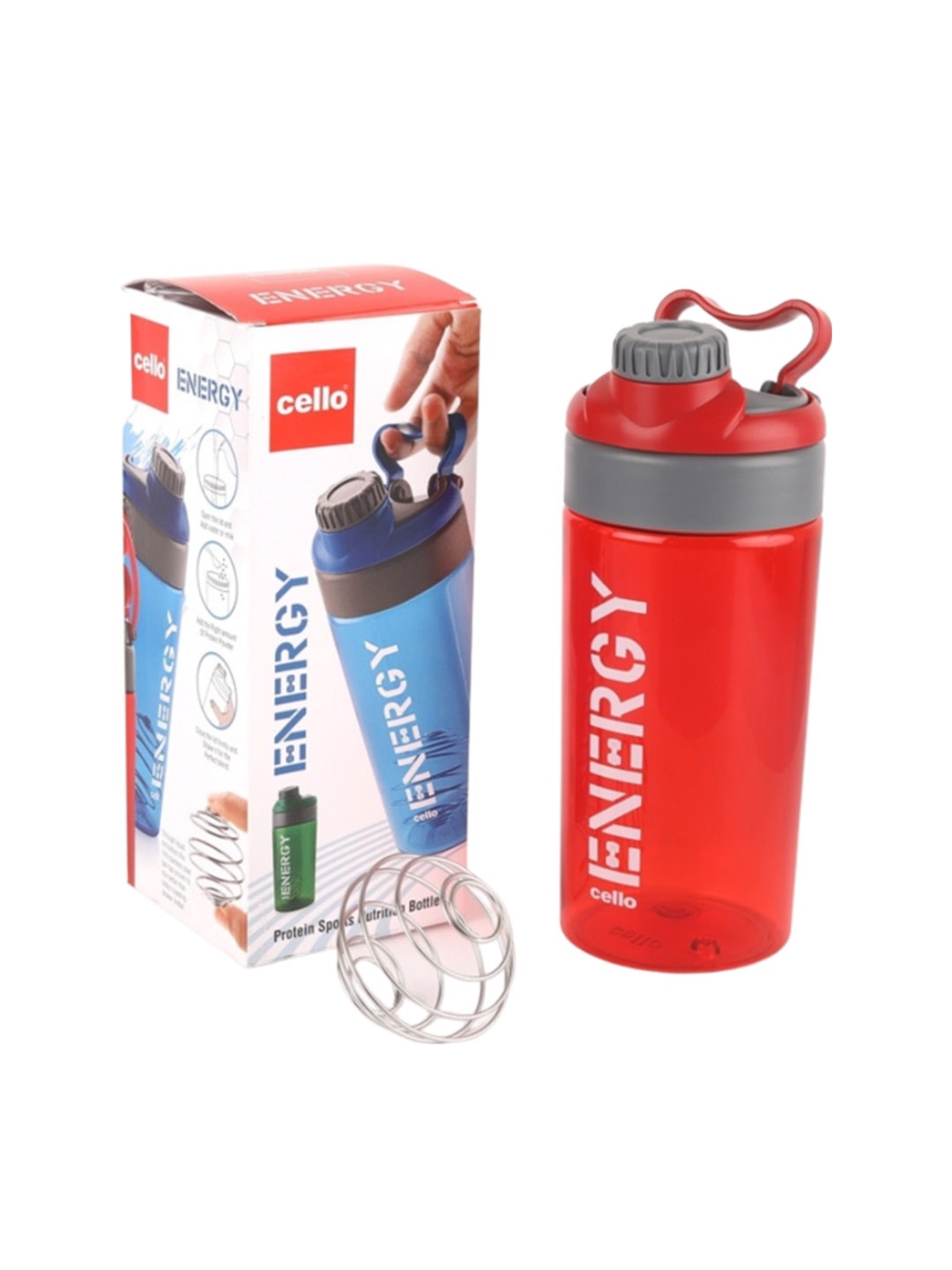 

Cello Energy Red Plastic Protein Shake Bottle- 700ml