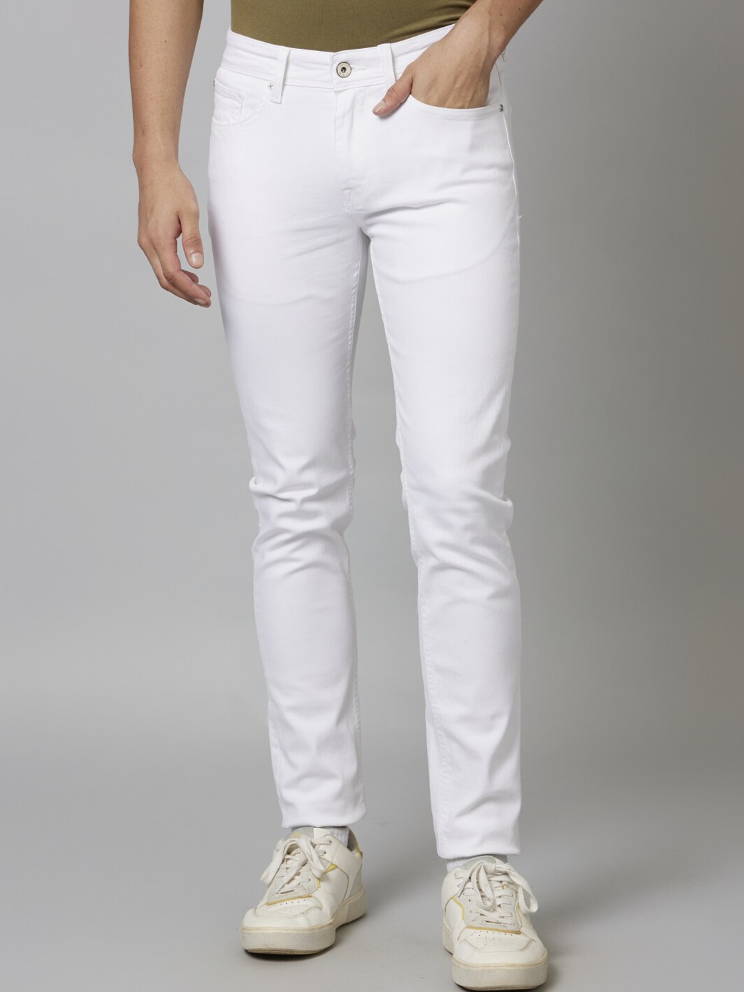 

Celio Men Jean Slim Fit Clean Look Cotton Stretchable Jeans, White