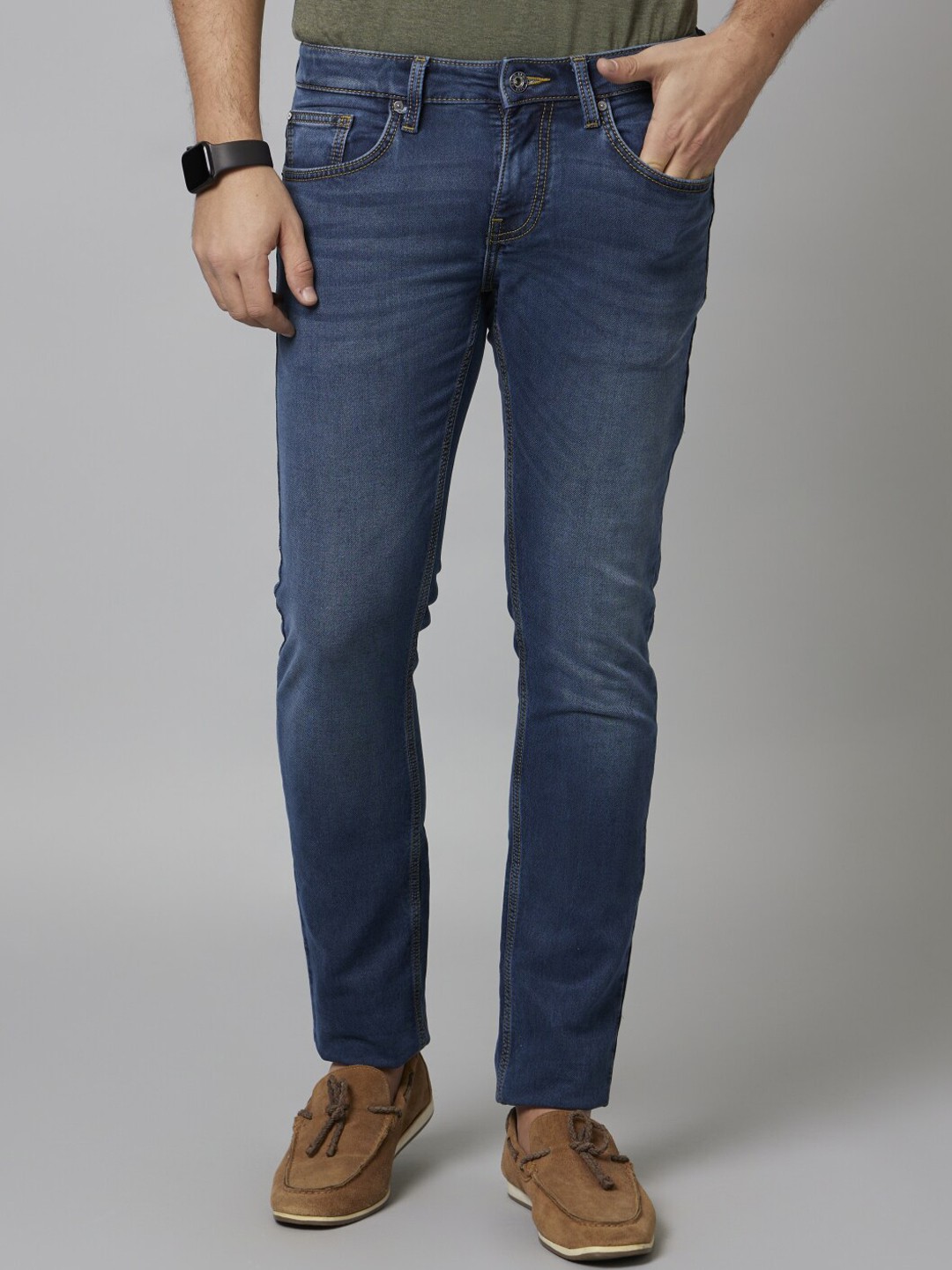 

Celio Jean Clean Look Light Fade Jeans, Blue