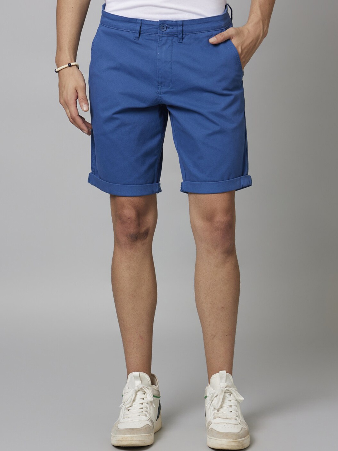 

Celio Men Cotton Chinos Shorts, Blue