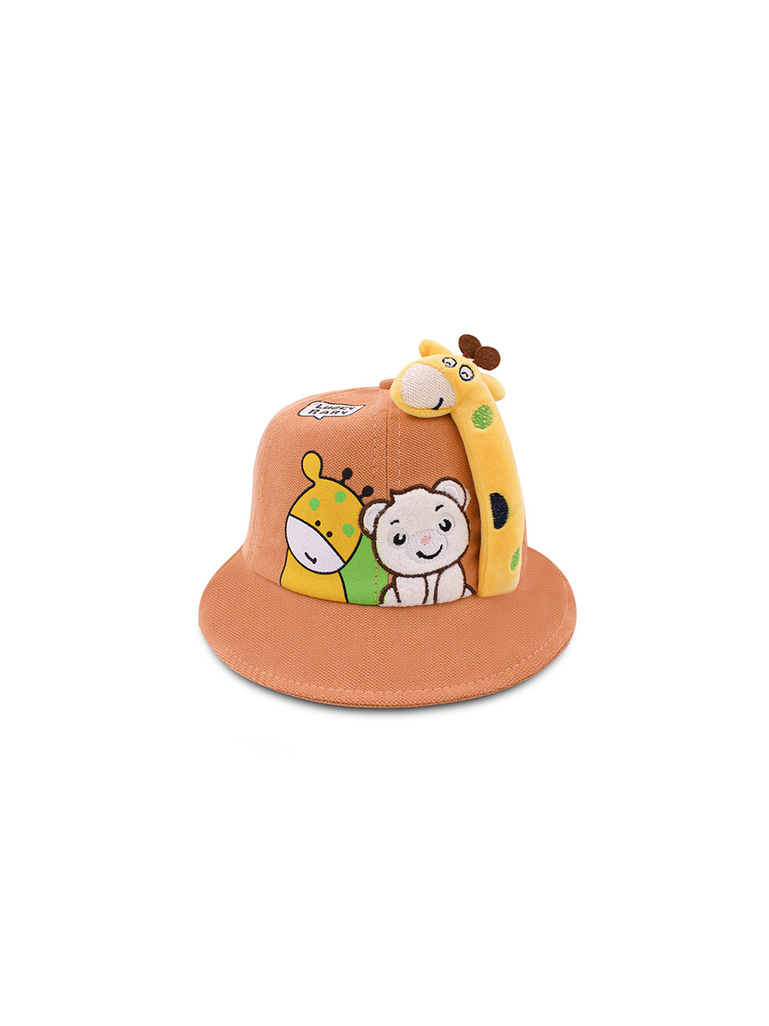 

JENNA Kids Embroidered Bucket Hat, Brown