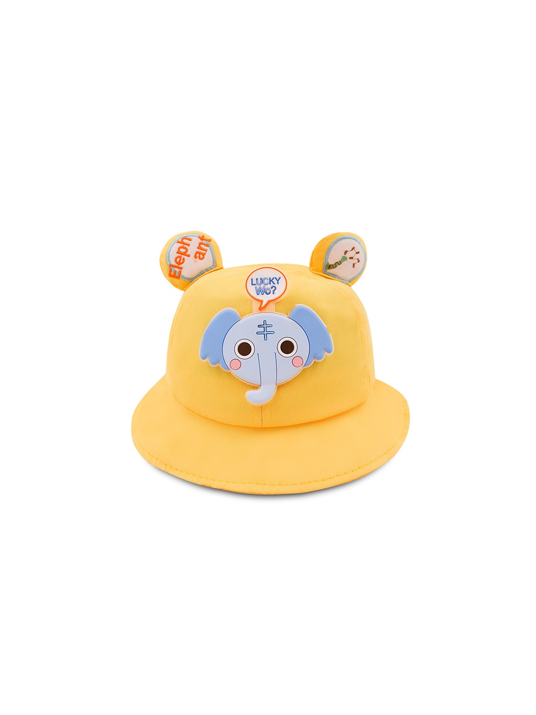 

JENNA Unisex Kids LuckyWo Sun Hat for Summer Sun Protection, Yellow