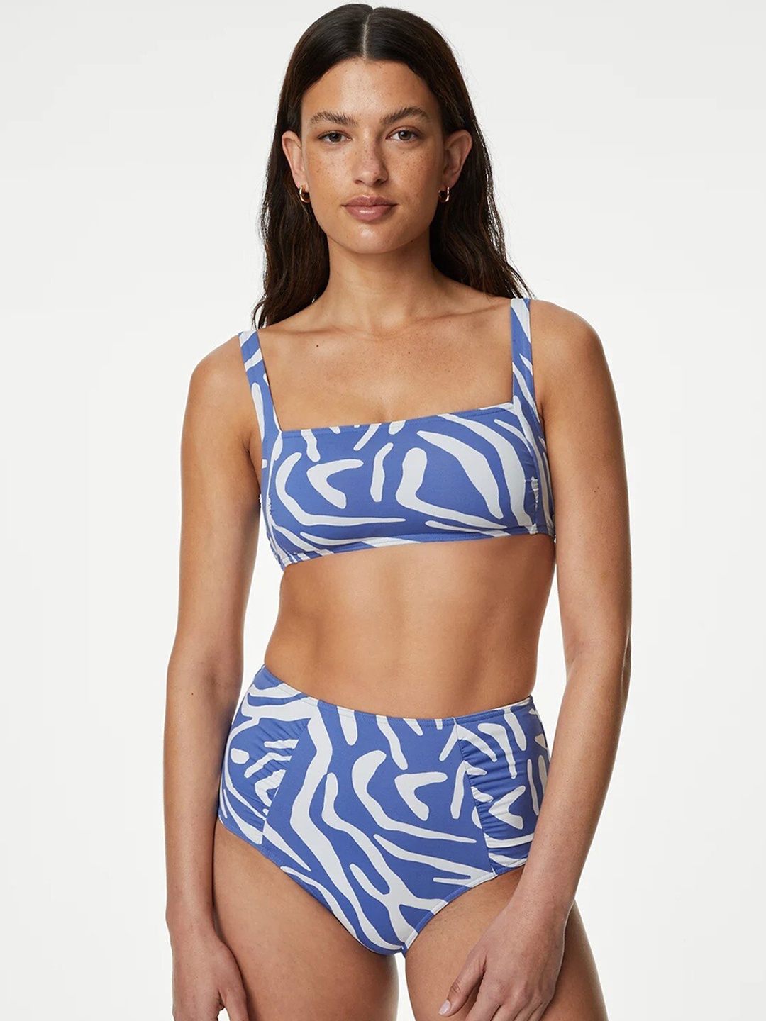 

Marks & Spencer Printed Swim Top, Blue