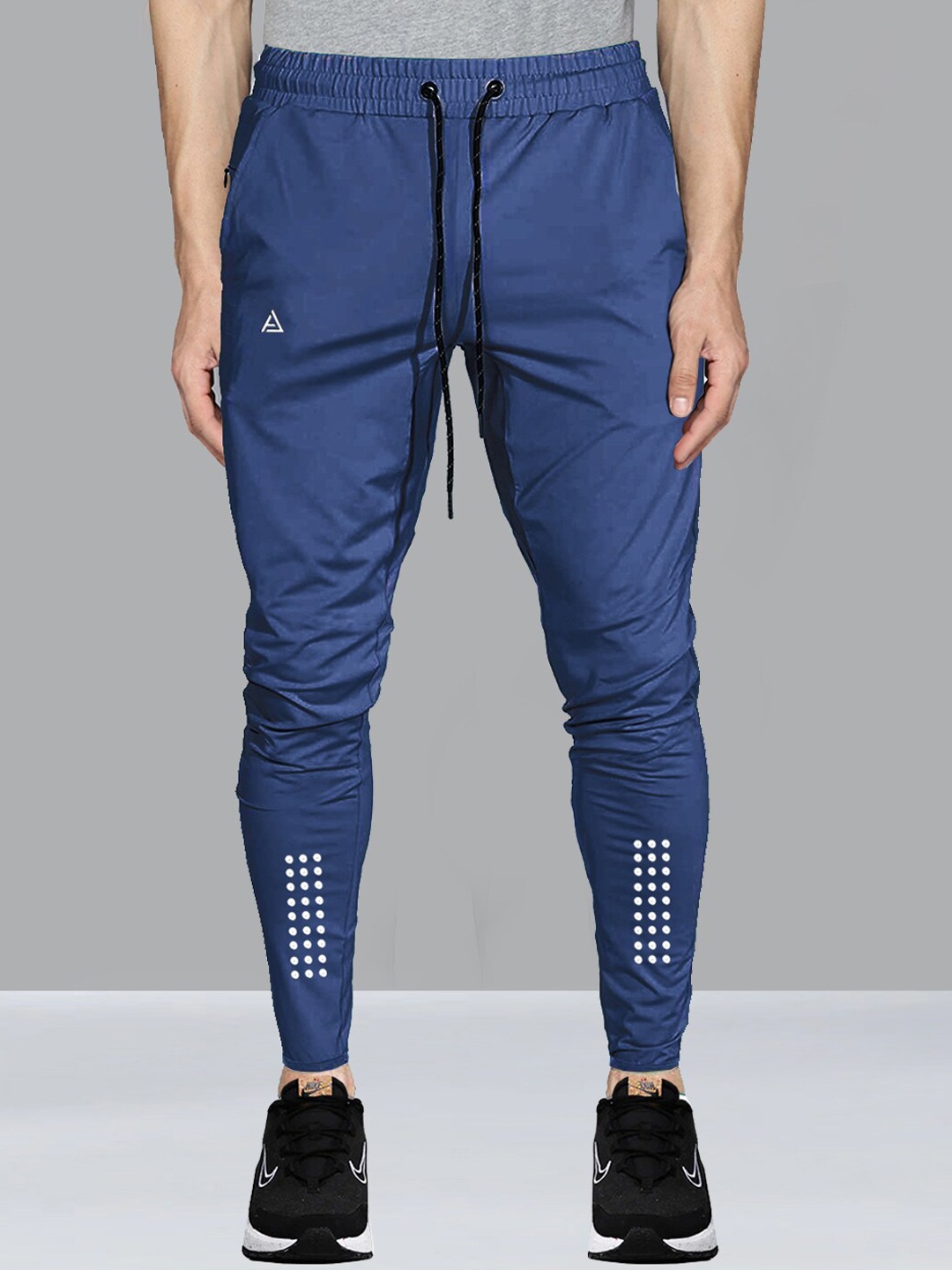 

AVOLT Men Mid Rise Slim-Fit Track Pants, Blue