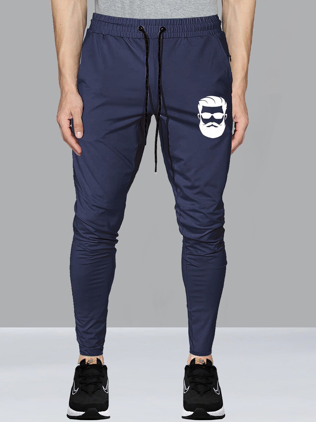 

AVOLT Men Slim-Fit Rapid-Dry Track Pants, Navy blue