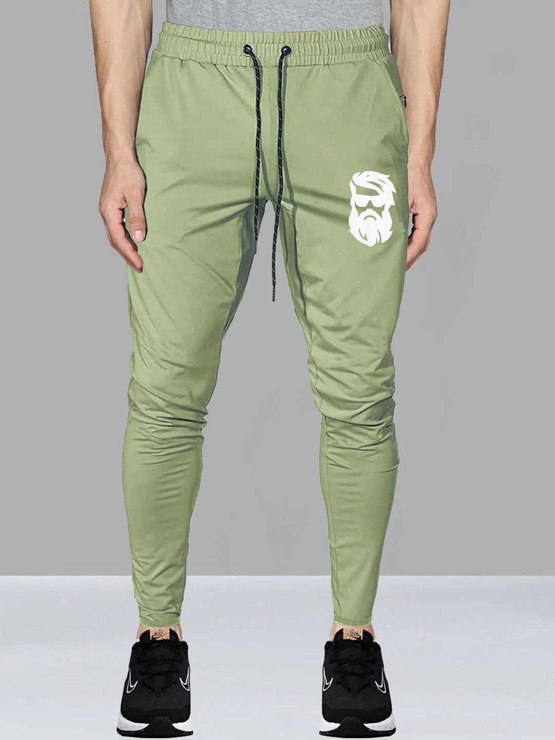 

AVOLT Men Slim-Fit Rapid Dry Track Pants, Green