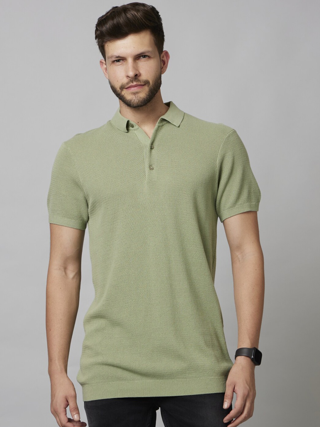 

Celio Polo Collar Cotton T-Shirt, Green