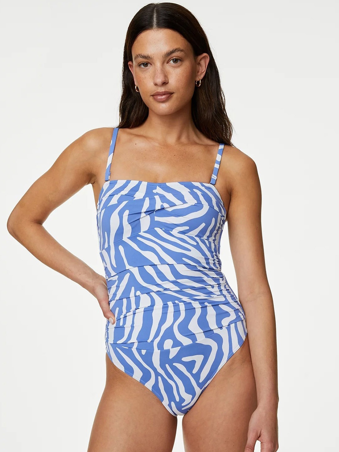 

Marks & Spencer Printed Bodysuit Swimwear, Blue