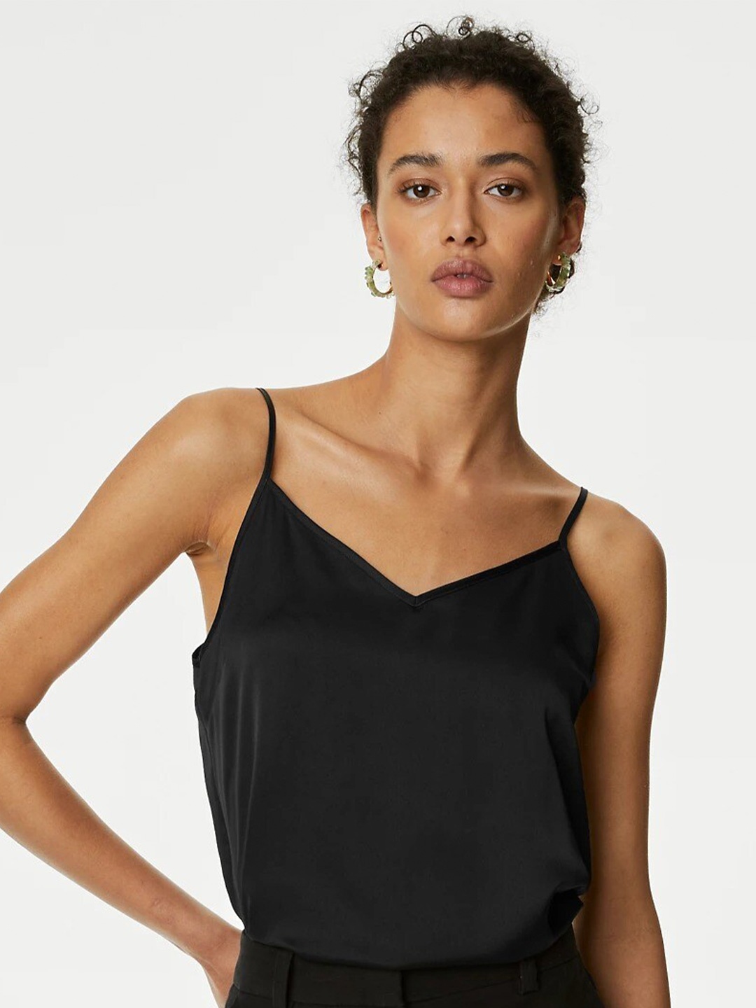 

Marks & Spencer Shoulder Straps Top, Black