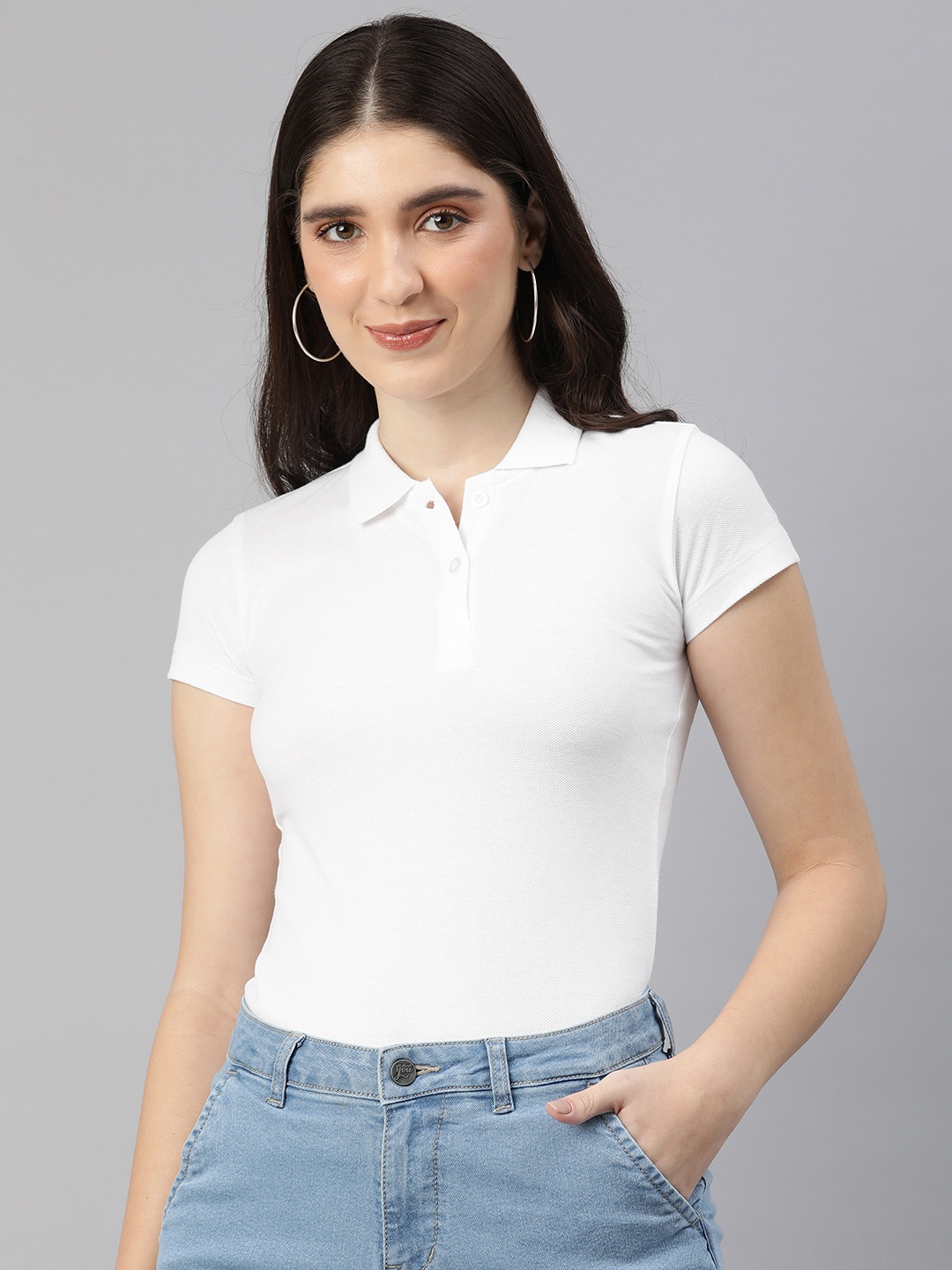 

Huetrap Polo Collar T-shirt, White