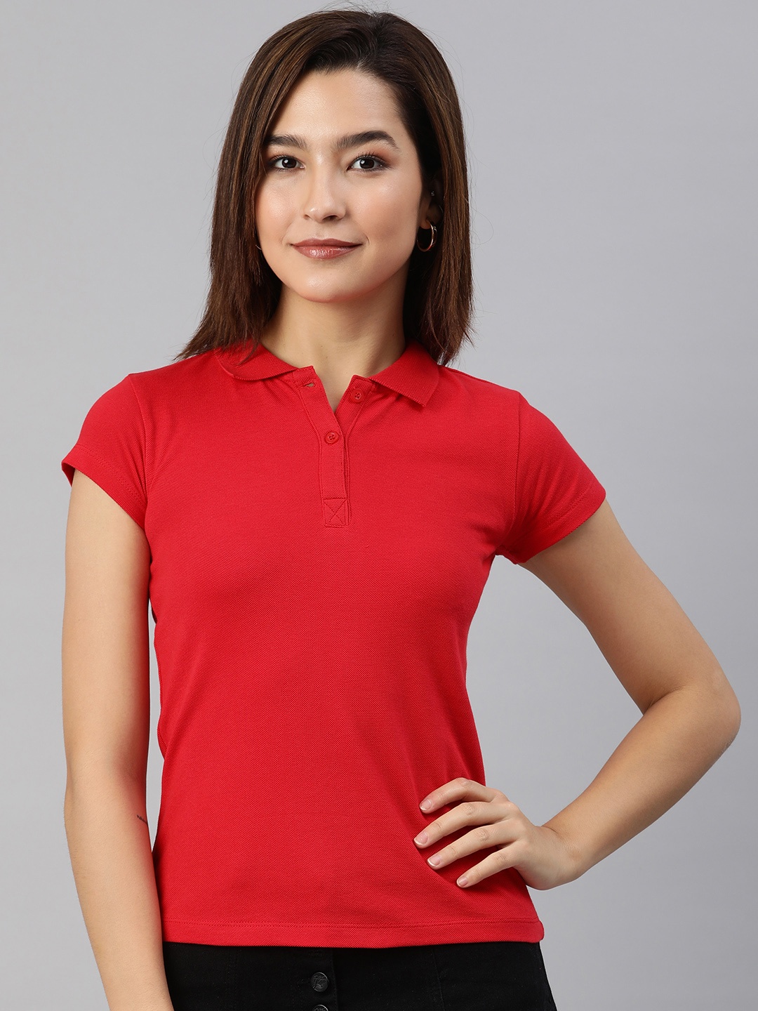 

Huetrap Polo Collar T-shirt, Red