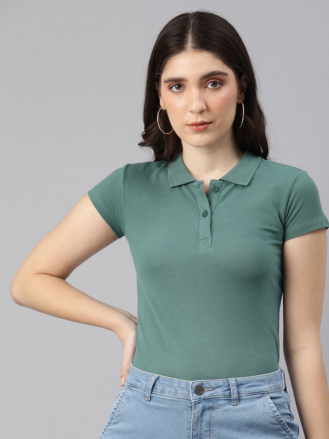 

Huetrap Polo Collar T-shirt, Green