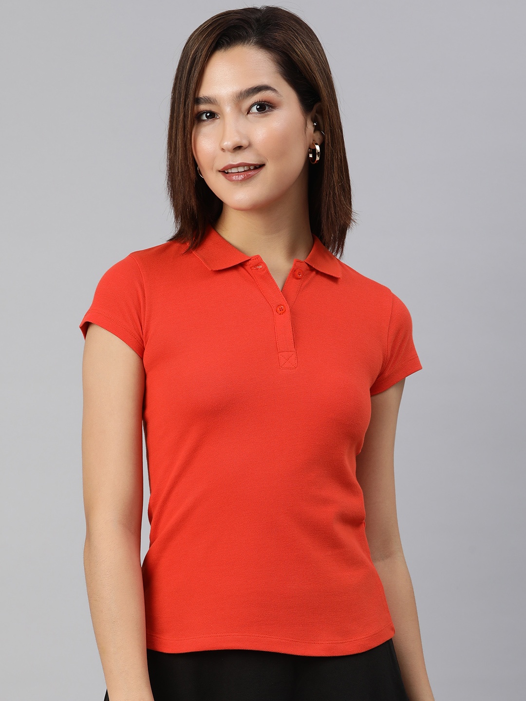 

Huetrap Polo Collar T-shirt, Orange