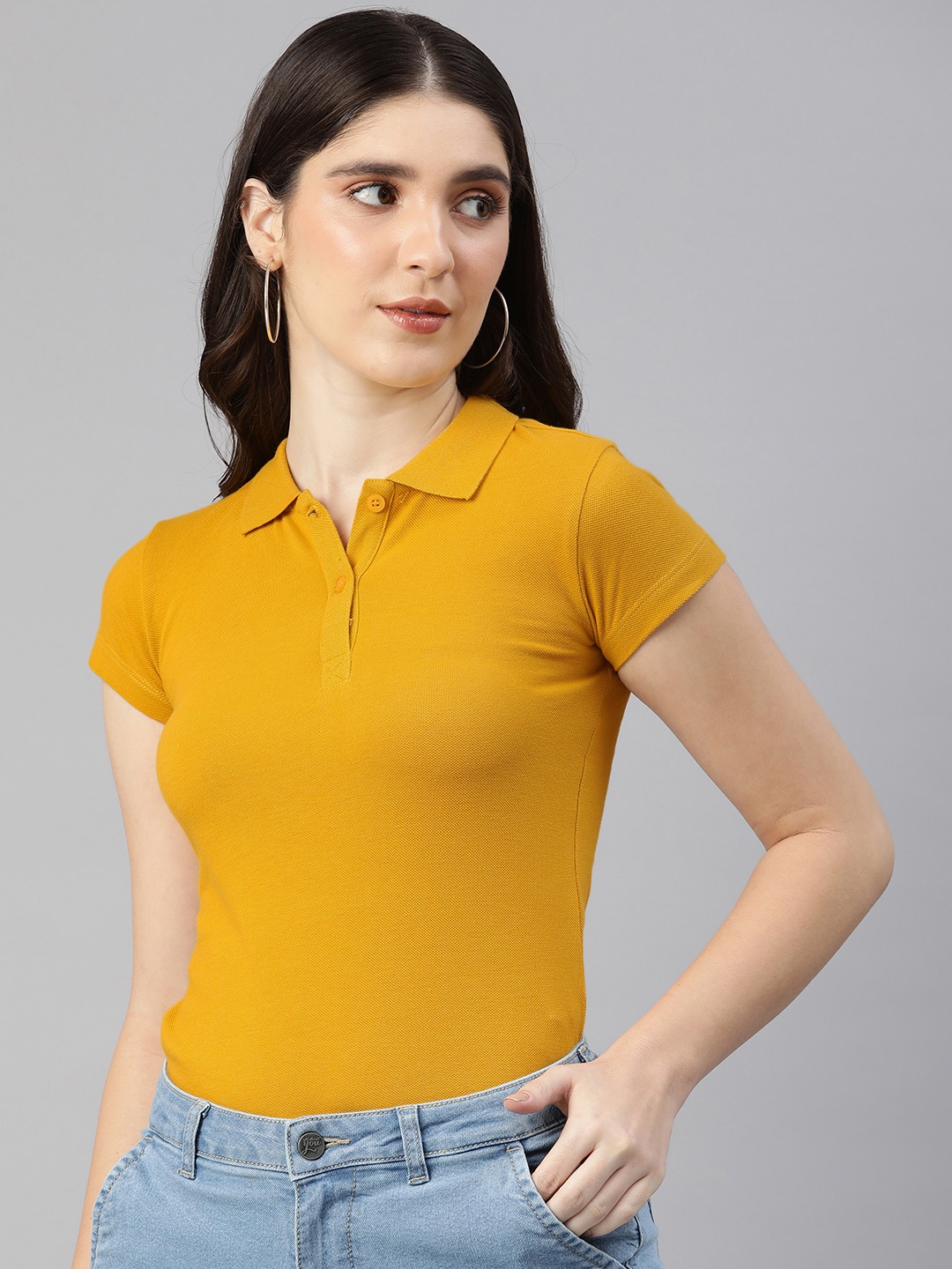 

Huetrap Polo Collar T-shirt, Yellow