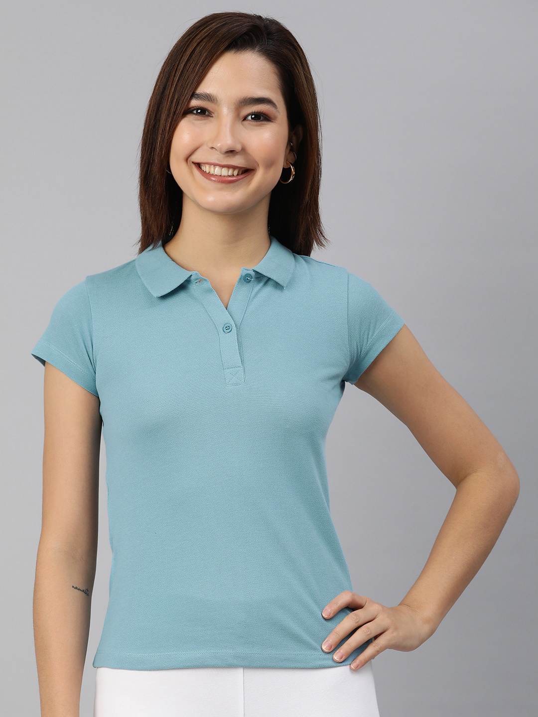 

Huetrap Polo Collar T-shirt, Blue