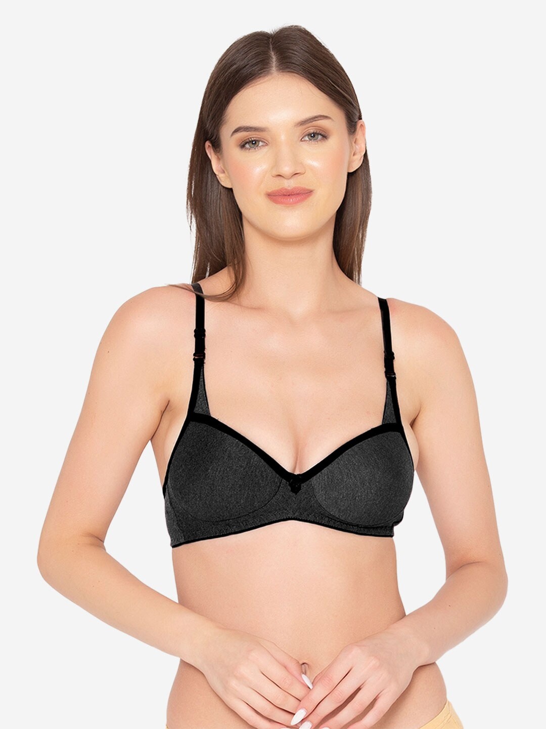 

GROVERSONS Paris Beauty Lightly Padded Full Coverage Everyday Bra With All Day Comfort, Black