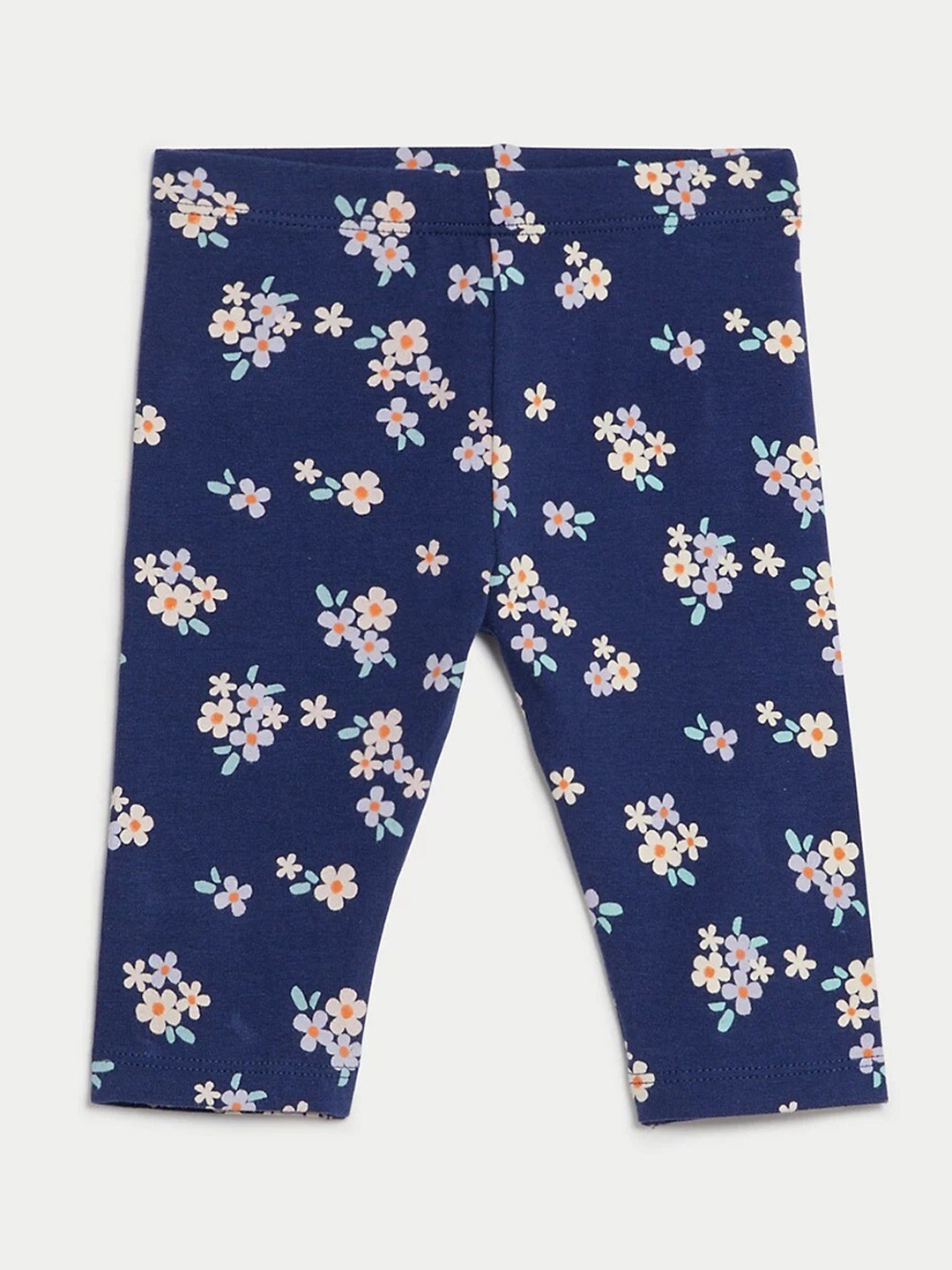 

Marks & Spencer Infant Girls Printed Ankle Length Leggings, Navy blue