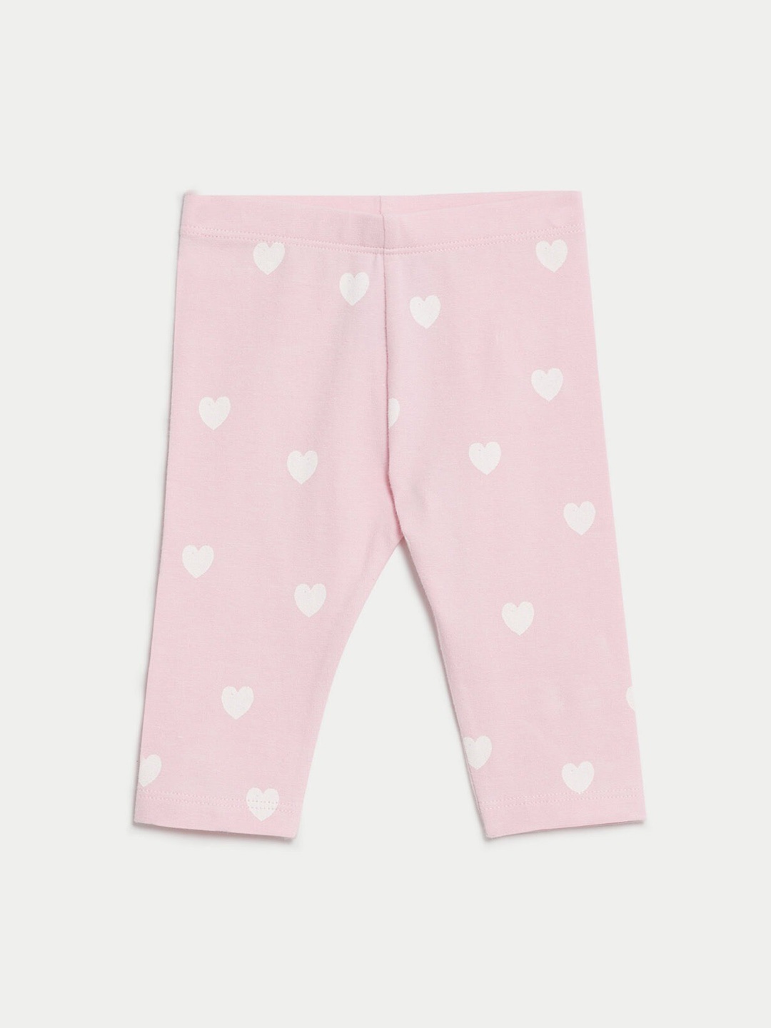 

Marks & Spencer Girls Printed Ankle Length Leggings, Pink