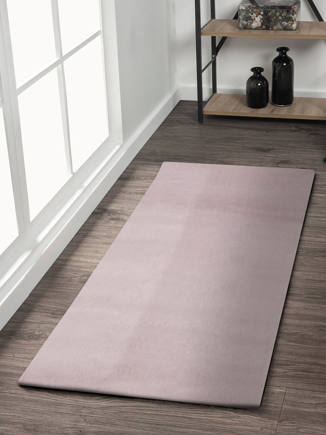 

OBSESSIONS Soft Shaggy Pink Bedside Floor Runner
