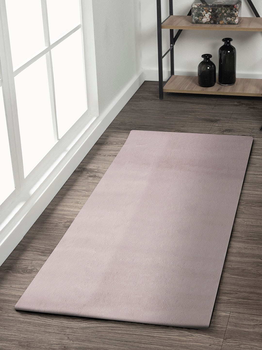 

OBSESSIONS Soft Shaggy Pink Bedside Floor Runner