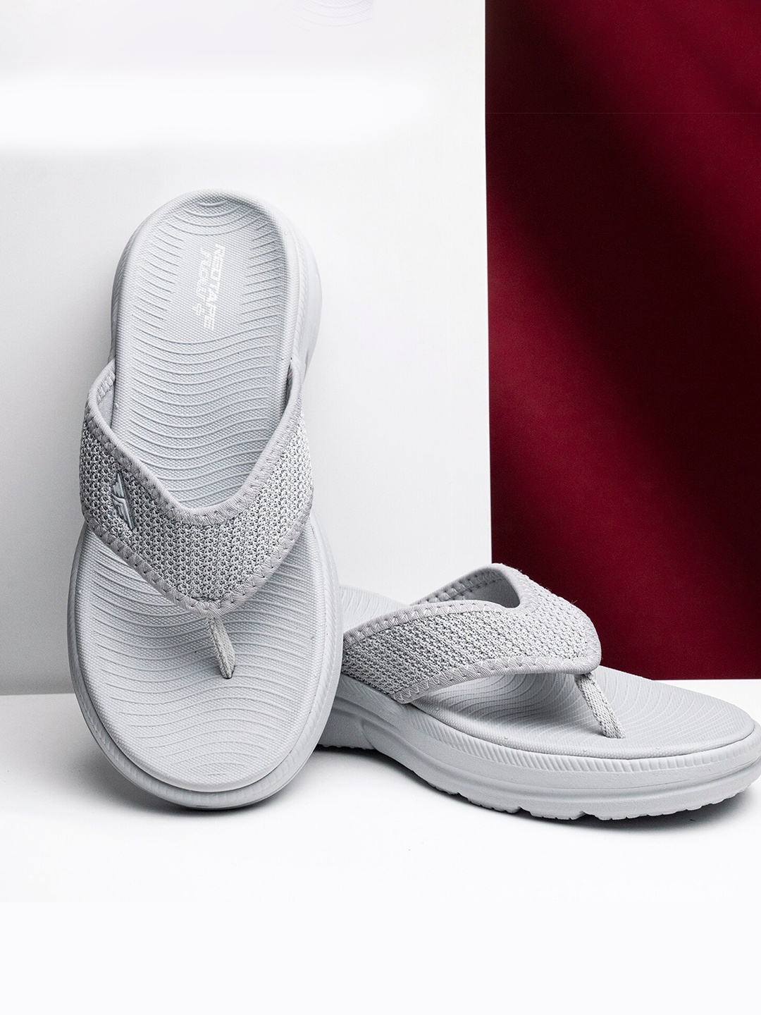 

Red Tape Women Self Design Thong Flip-Flops, Grey